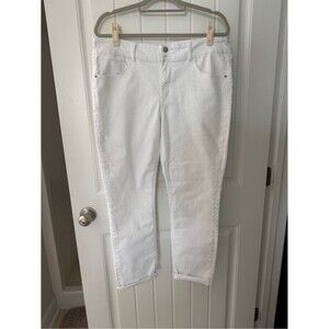 No Boundaries White Cropped Straight-Leg Jeans